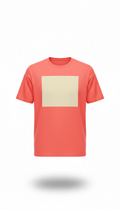 Neon Coral T-shirt With Custom Print Panel