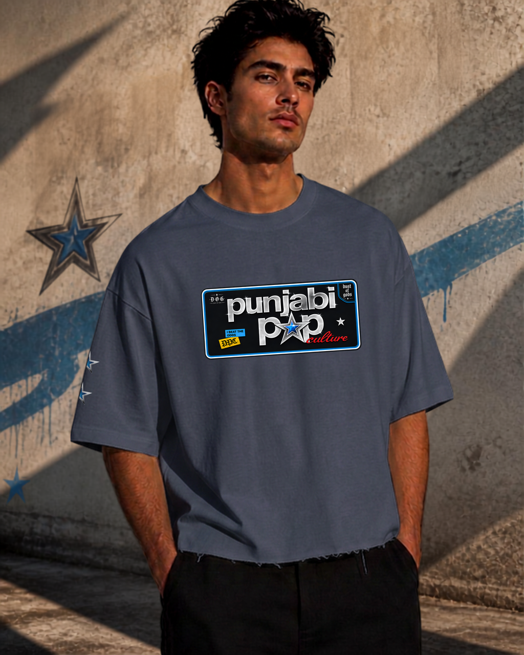 Karan Aujla Latent Inspired - Punjabi Pop Boxy Fit Unisex Cropped Tee