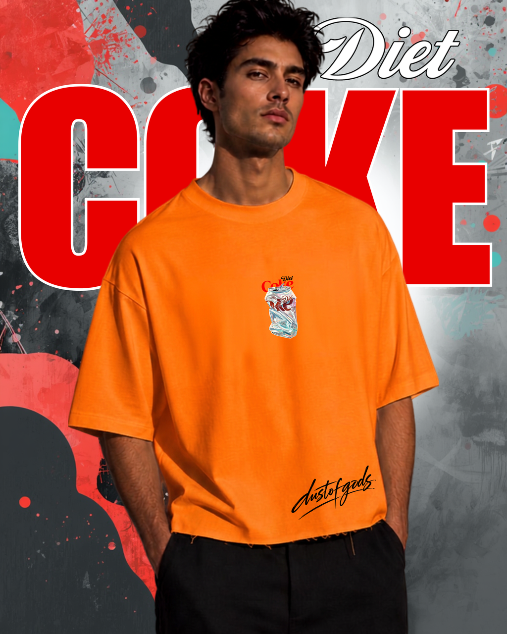 Diet Coke Cropped Boxy Fit Oversized Tee