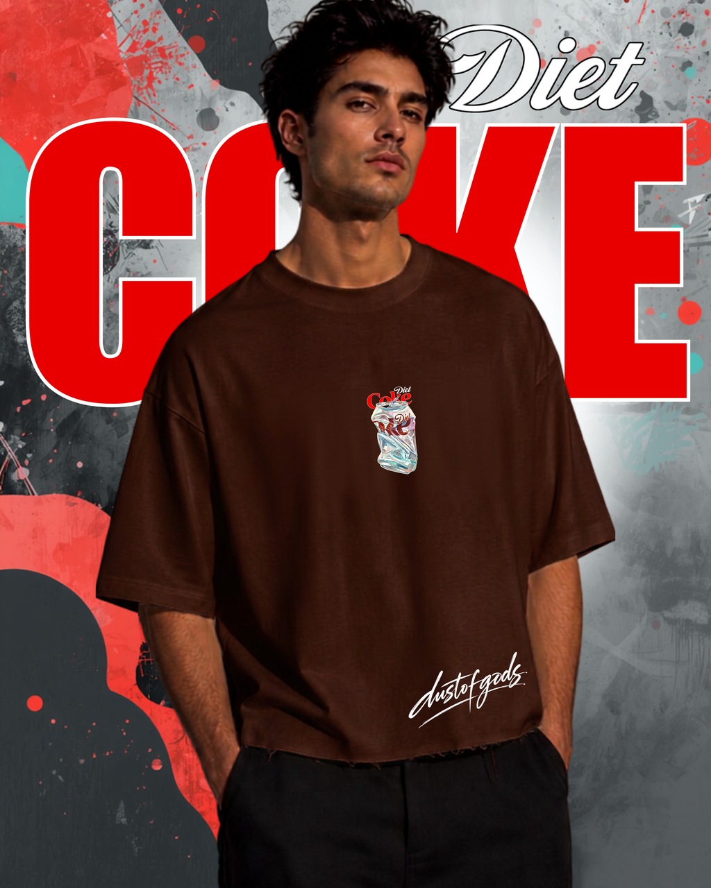 Diet Coke Cropped Boxy Fit Oversized Tee