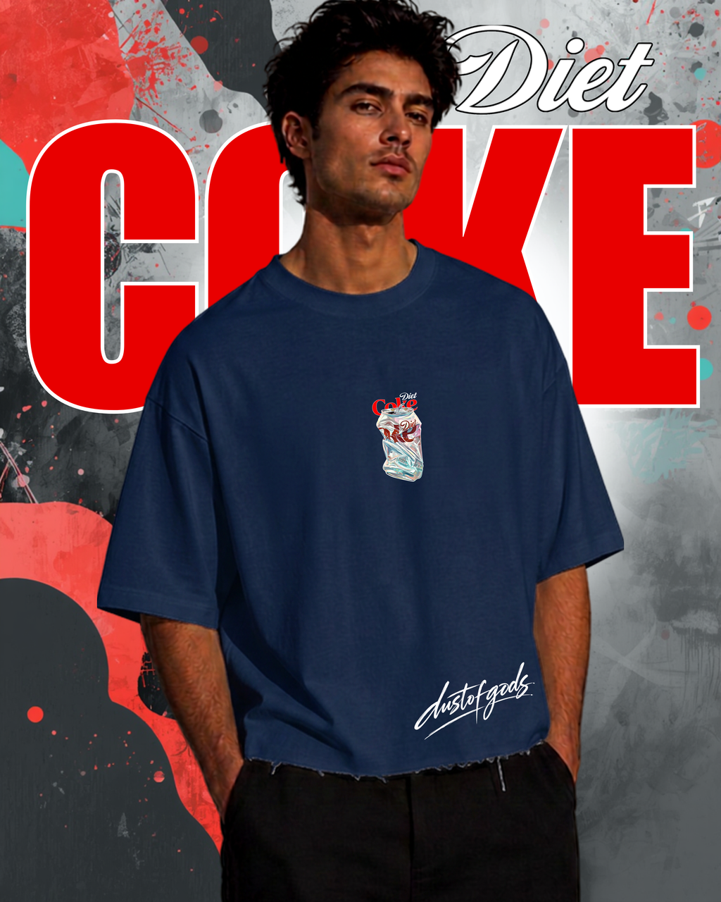 Diet Coke Cropped Boxy Fit Oversized Tee