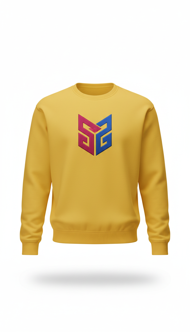 Sunbeam Yellow Sweatshirt With Custom Artwork Upload