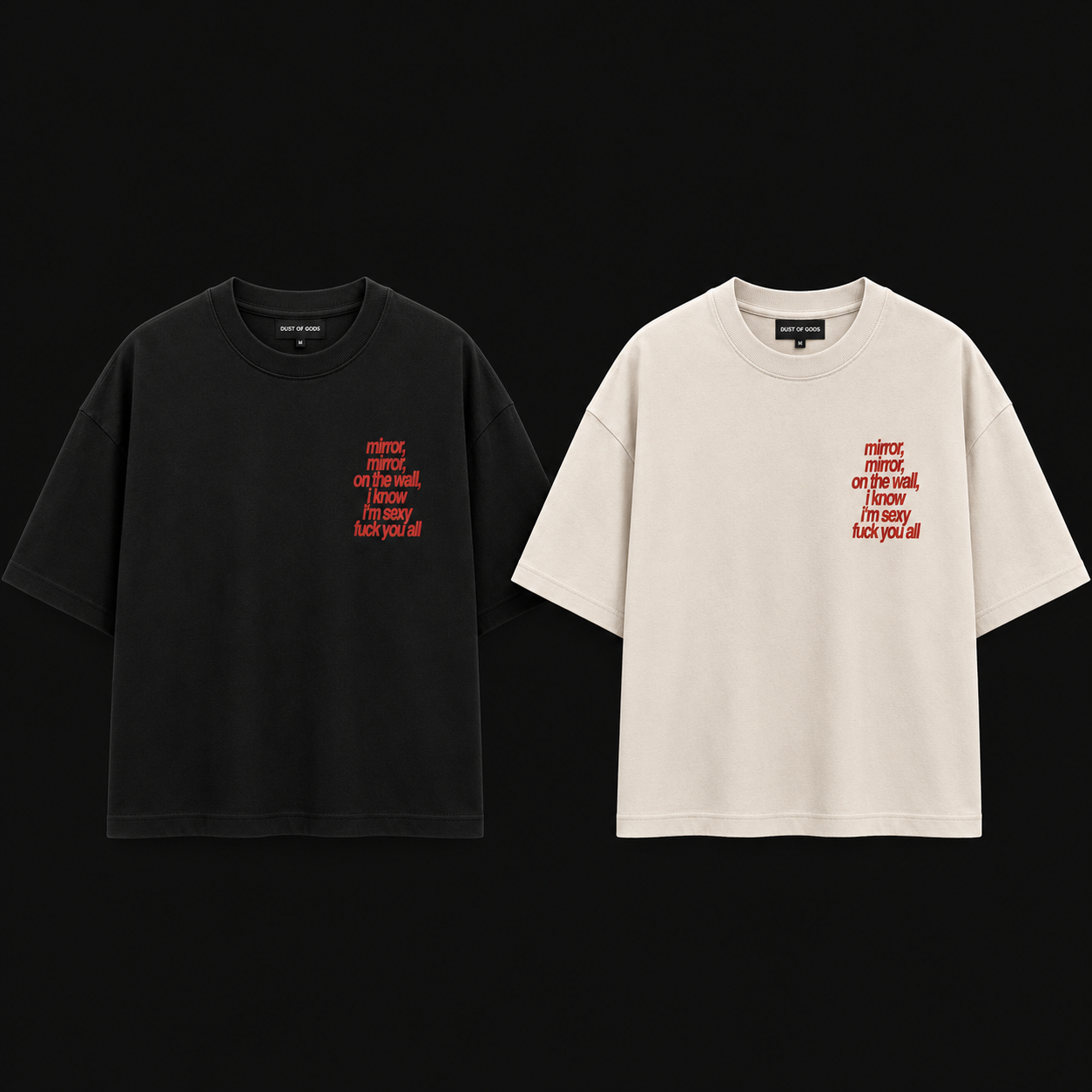 Mirror, Mirror Boxy-Fit Oversized Tee