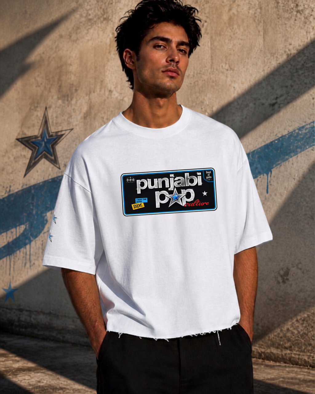 Karan Aujla Latent Inspired - Punjabi Pop Boxy Fit Unisex Cropped Tee