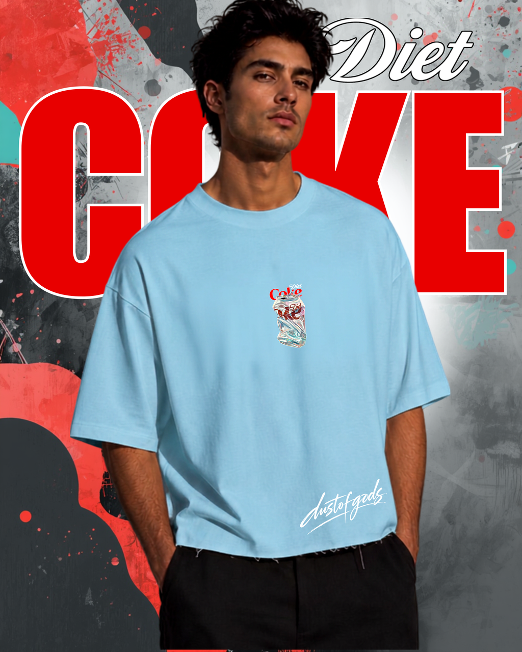 Diet Coke Cropped Boxy Fit Oversized Tee
