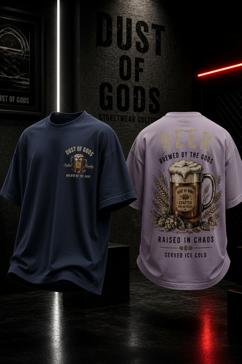 Beer – Brewed By The Gods - Heavyweight Oversized Tee