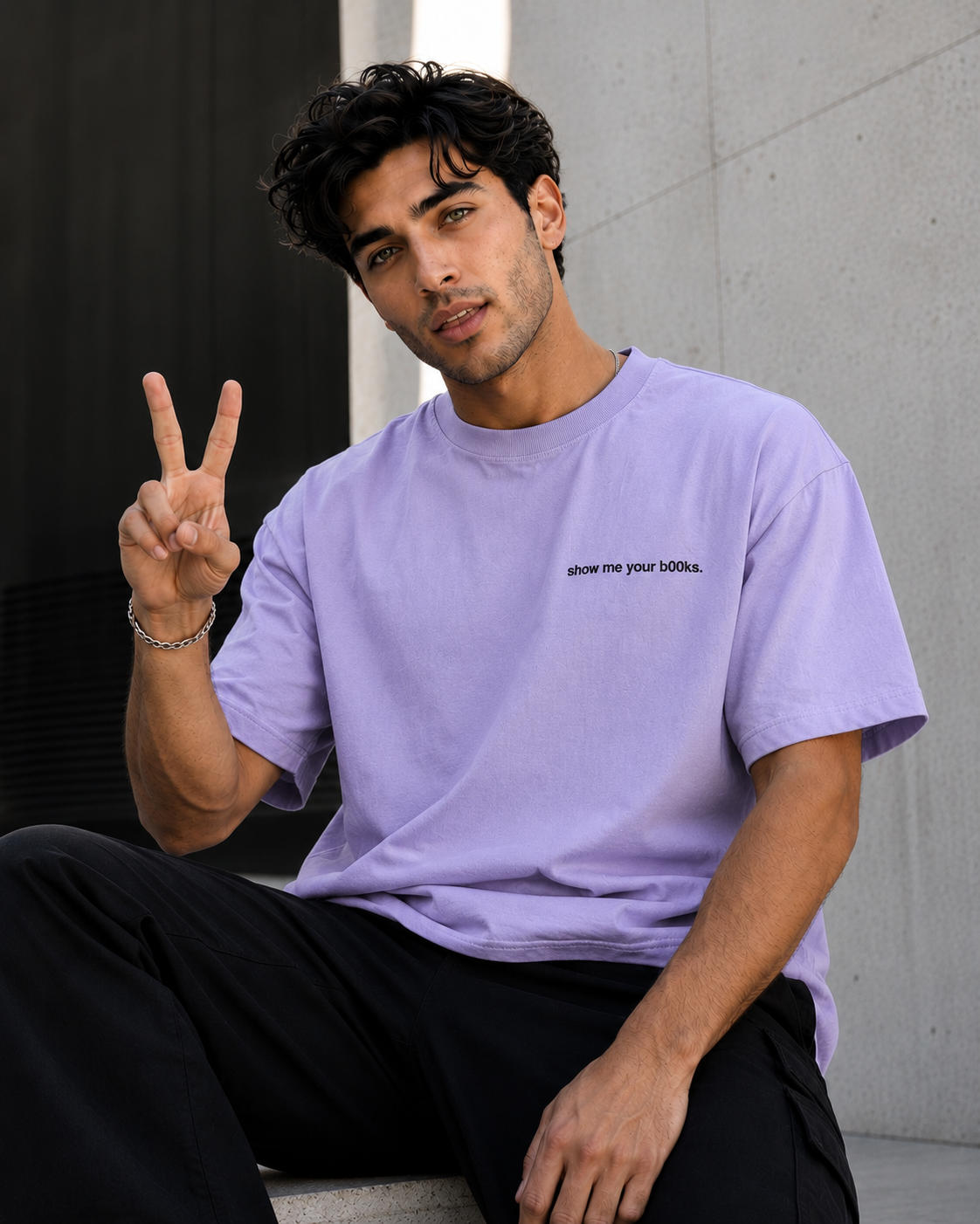Show Me Your bOOks oversized Heavyweight - Premium tee