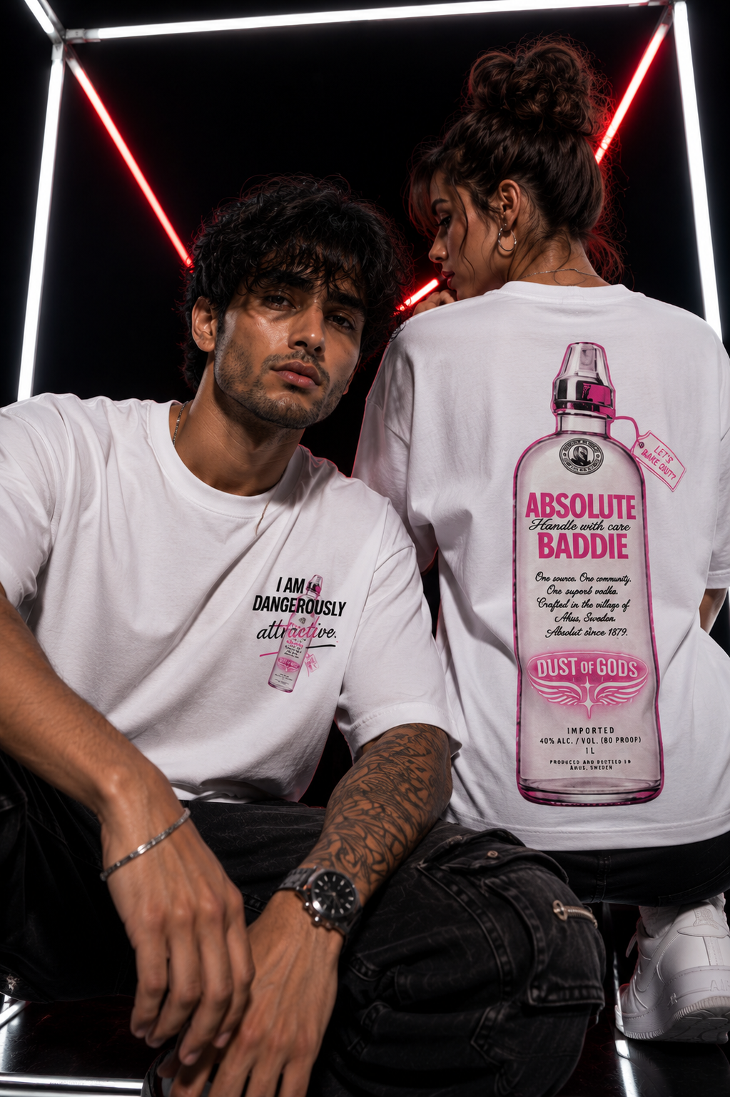 Absolute Baddie Boxy-Fit White T-shirt
