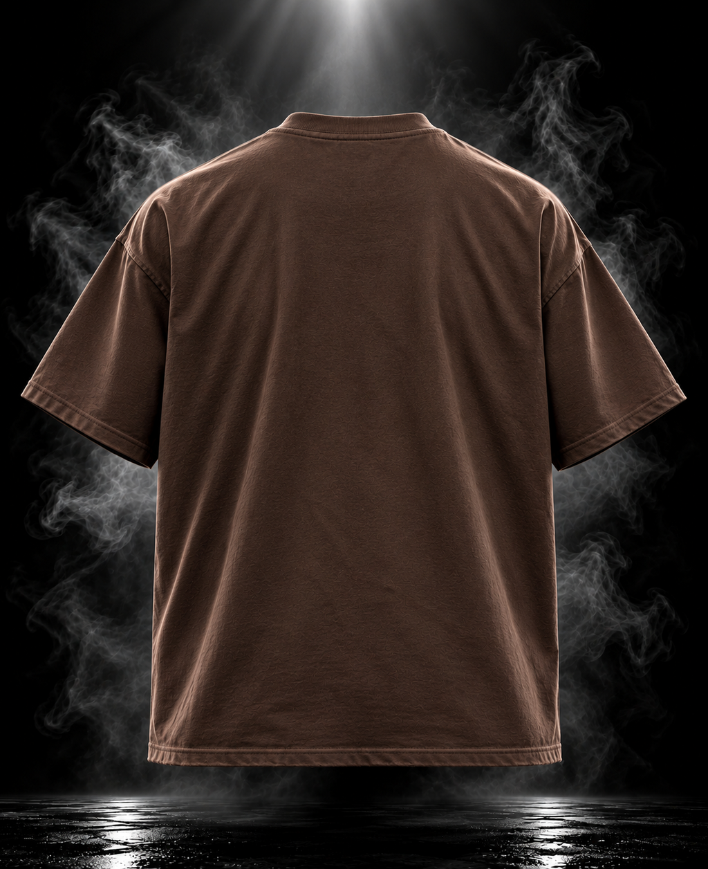 Blame Margs brown boxy fit unisex T-shirt back view