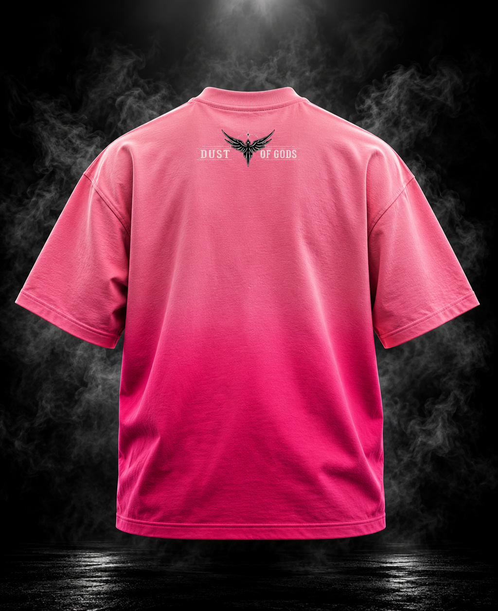 DUST OF GODS Originals Ombre Love pink boxy fit unisex T-shirt back