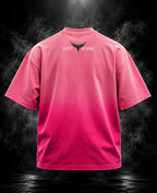 DUST OF GODS Originals Ombre Love pink boxy fit unisex T-shirt back
