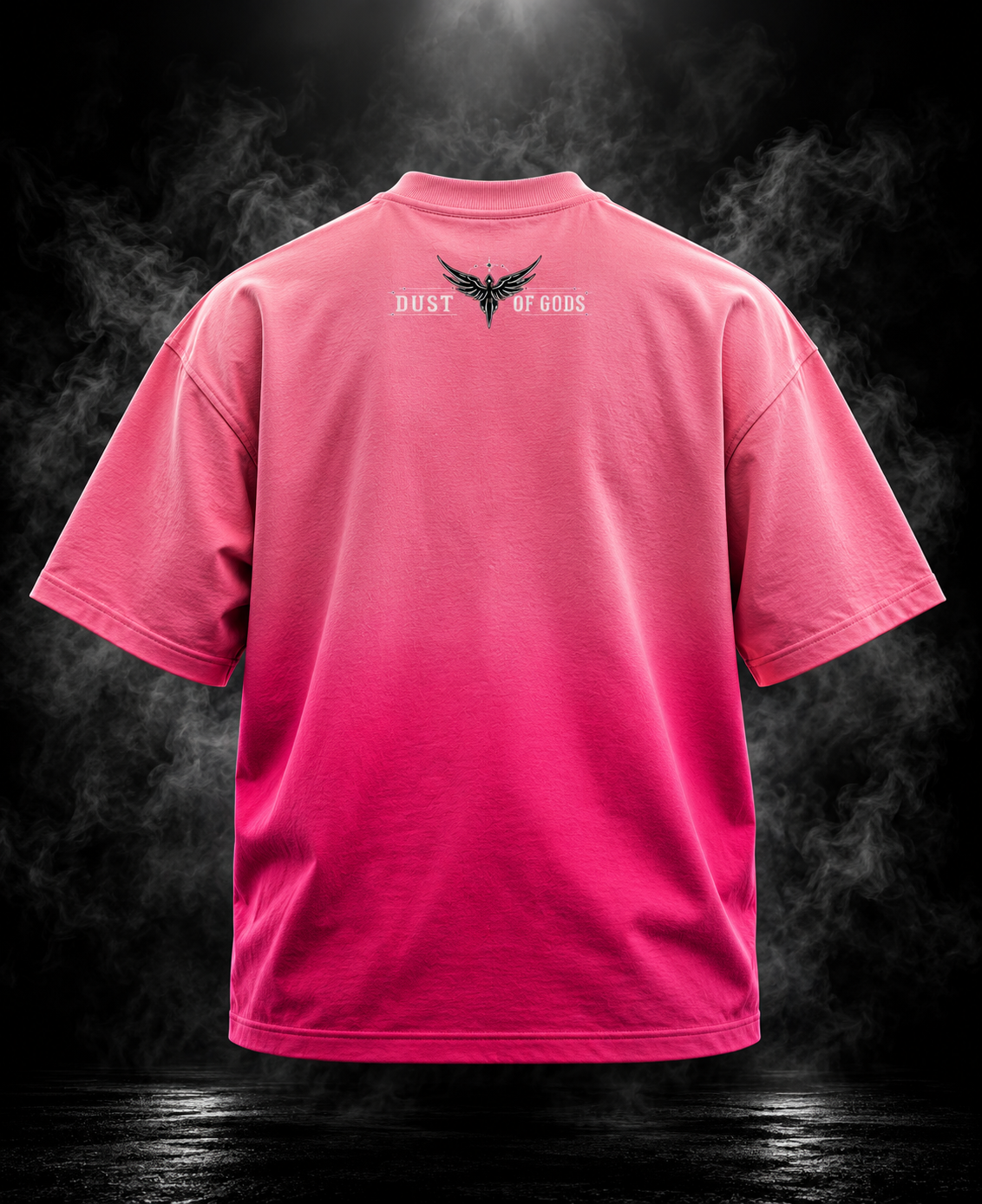 DUST OF GODS Originals Ombre Love pink boxy fit unisex T-shirt back