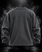 DUSTOFGODS Originals washed charcoal textured full-sleeve crewneck back view