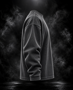 DUSTOFGODS Originals washed charcoal textured full-sleeve crewneck side profile