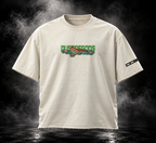 DUST OF GODS Tiger Lotus boxy fit unisex T-shirt front with tiger and lotus graphic