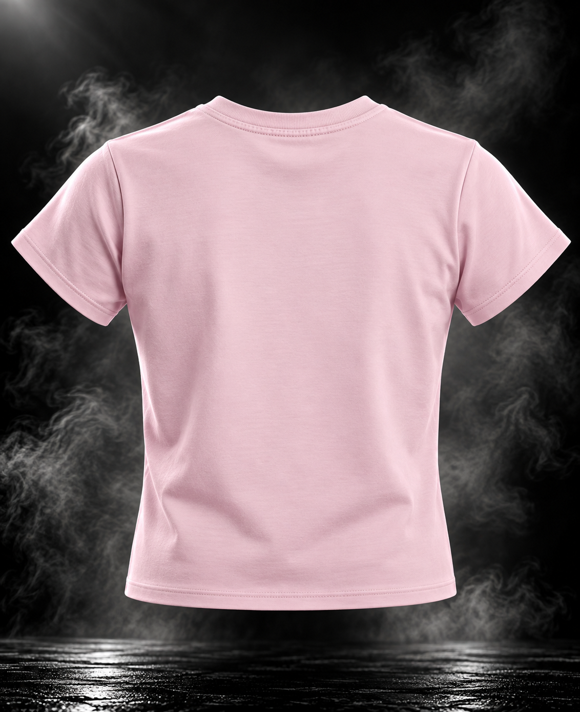 Faaahhhh baby pink fitted baby tee back view
