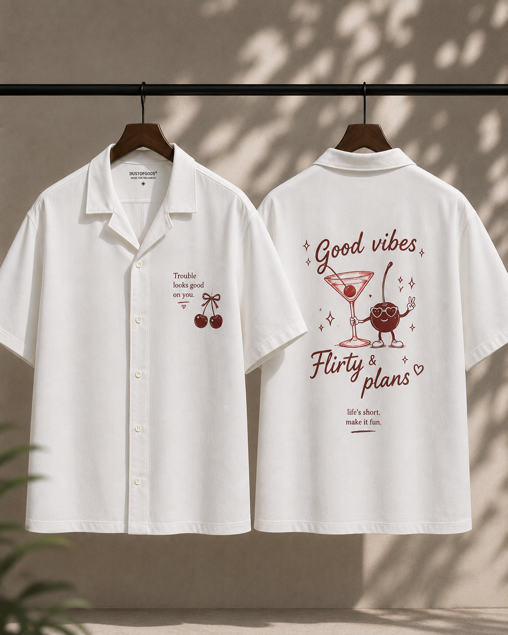 Good Vibes and Flirty Plans Boxy Fit Premium Shirt product image