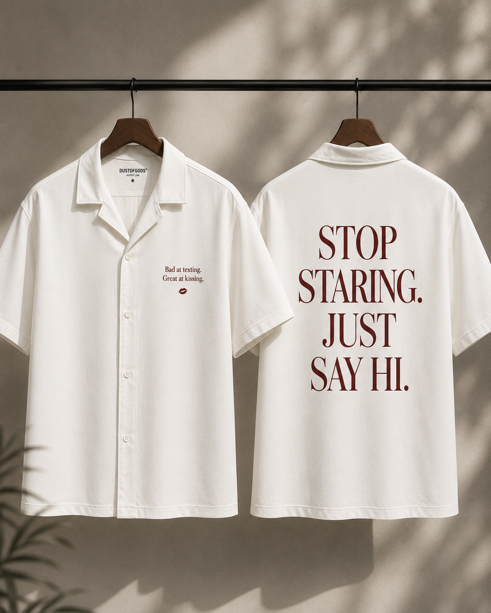 Stop Staring Just Say Hi Boxy Fit Premium Shirt product image