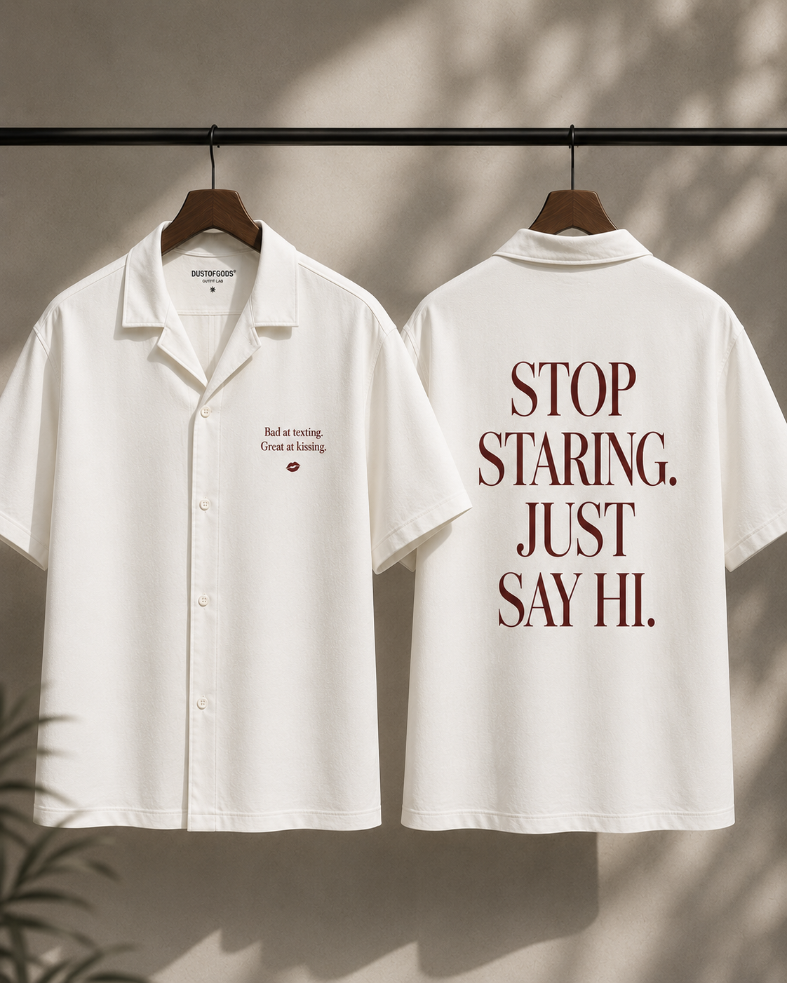 Stop Staring Just Say Hi - Boxy fit Premium Shirt