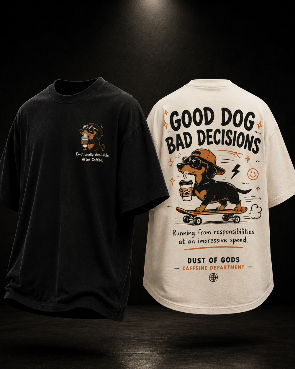 Good Dog Bad Decisions Heavyweight Oversized Tee product image