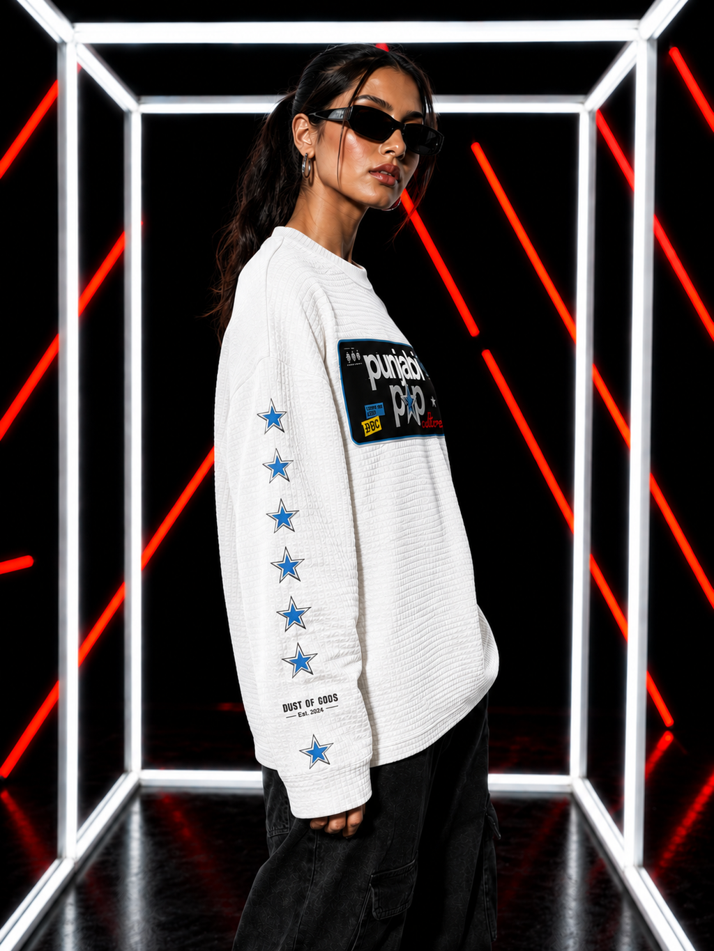 Karan Aujla Latent Inspired  Waffle Knit Full Sleeve Unisex Tee