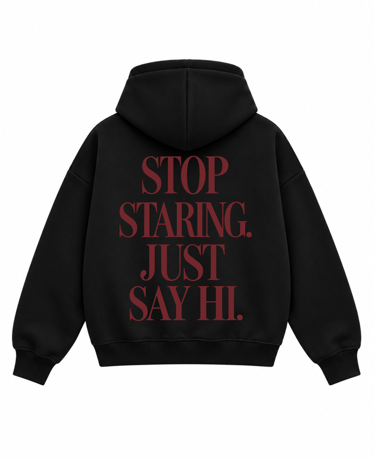 Black Boxy Hoodie Back Design