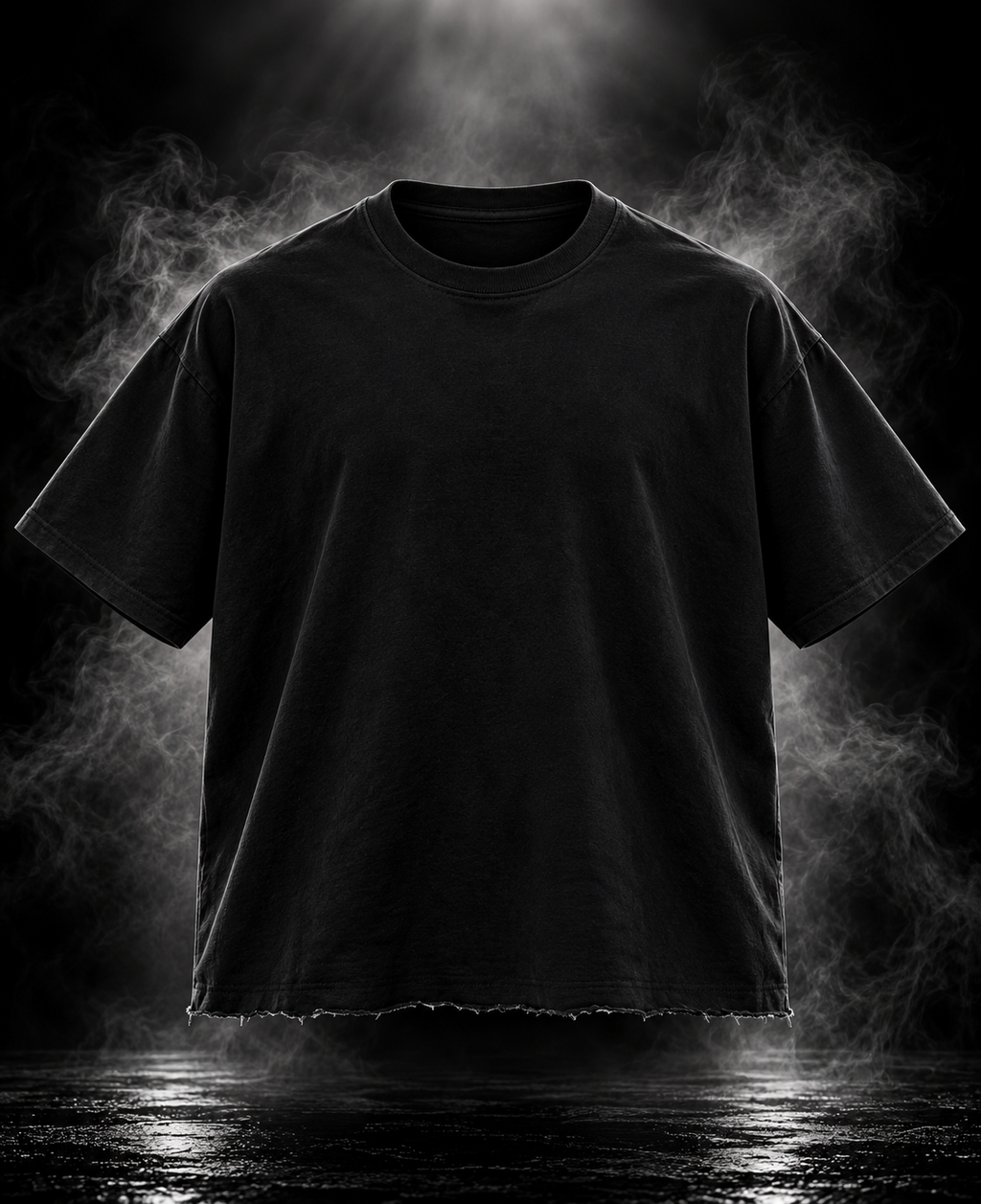 DUST OF GODS Originals black boxy fit unisex T-shirt front view