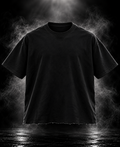 DUST OF GODS Originals black boxy fit unisex T-shirt front view
