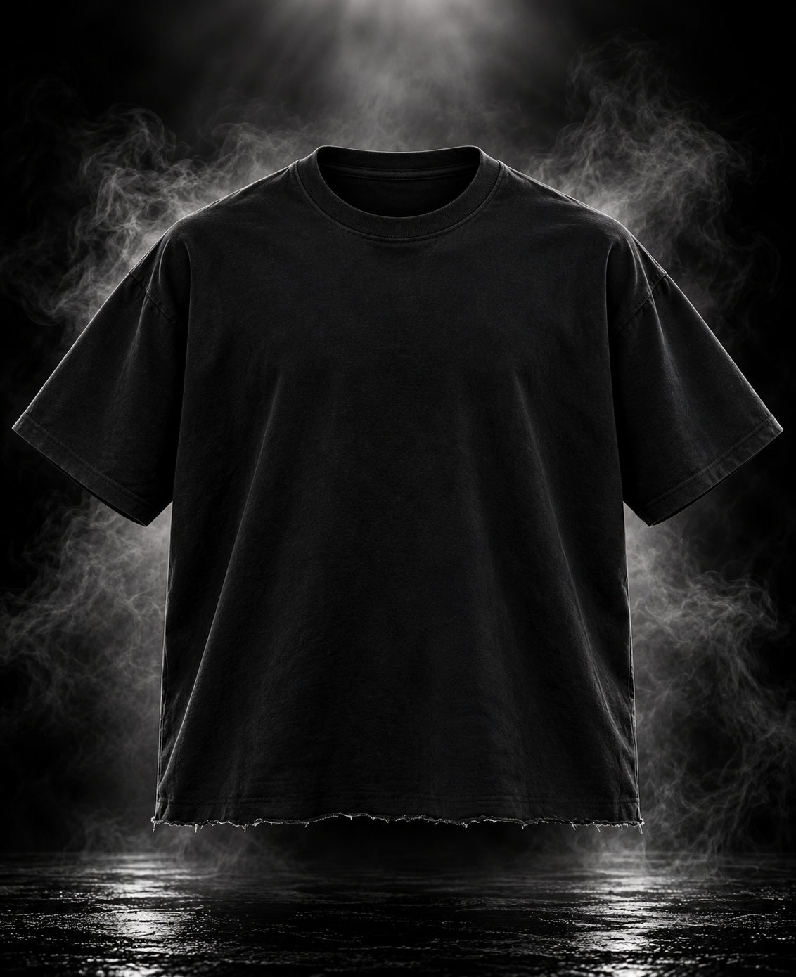 DUST OF GODS Originals black boxy fit unisex T-shirt front view