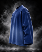 DUST OF GODS Originals blue waffle knit oversized T-shirt back view