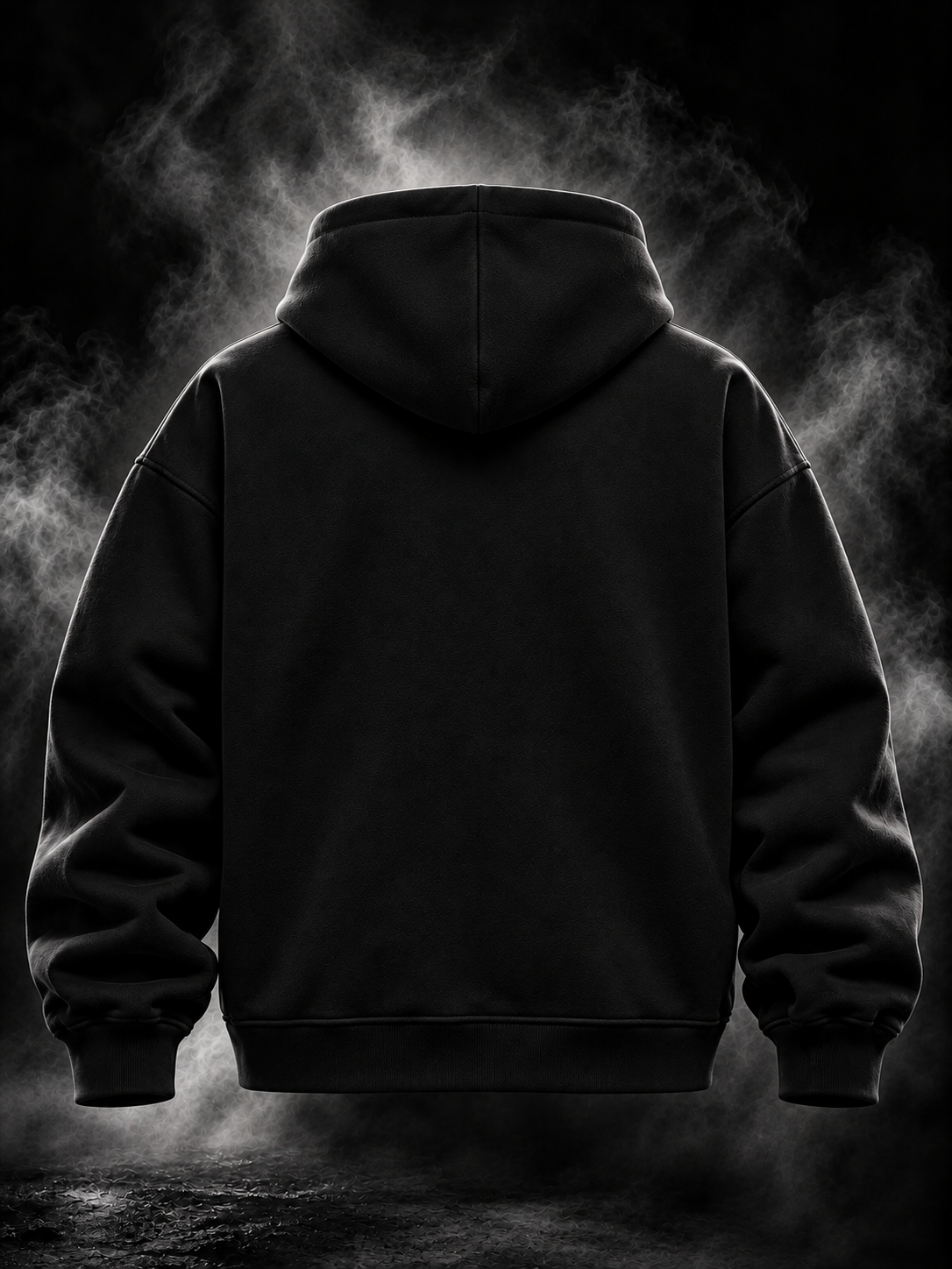 Originals Boxy Fit Unisex Black Hoodie back view