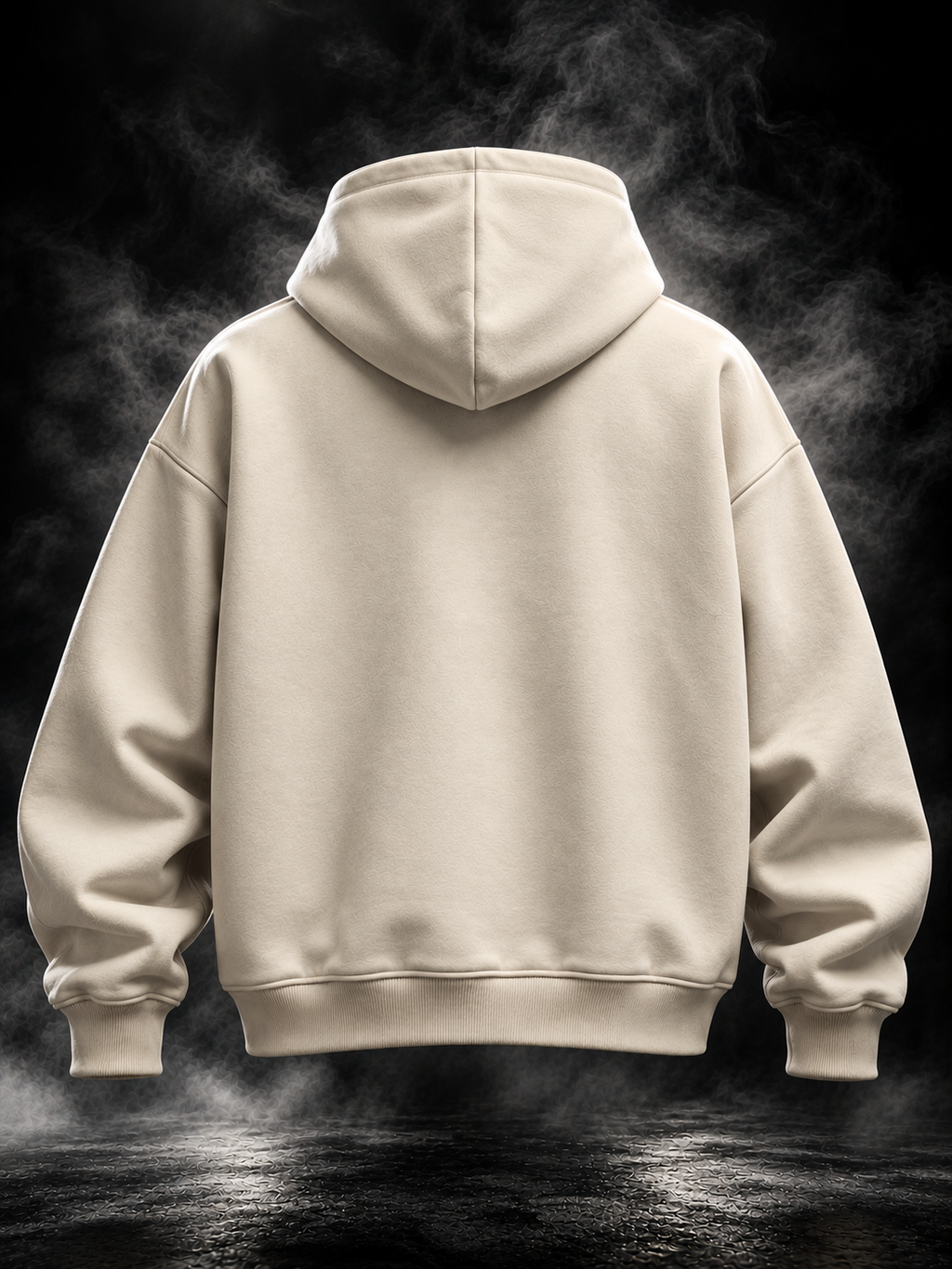 DUSTOFGODS Originals creamy boxy unisex hoodie back