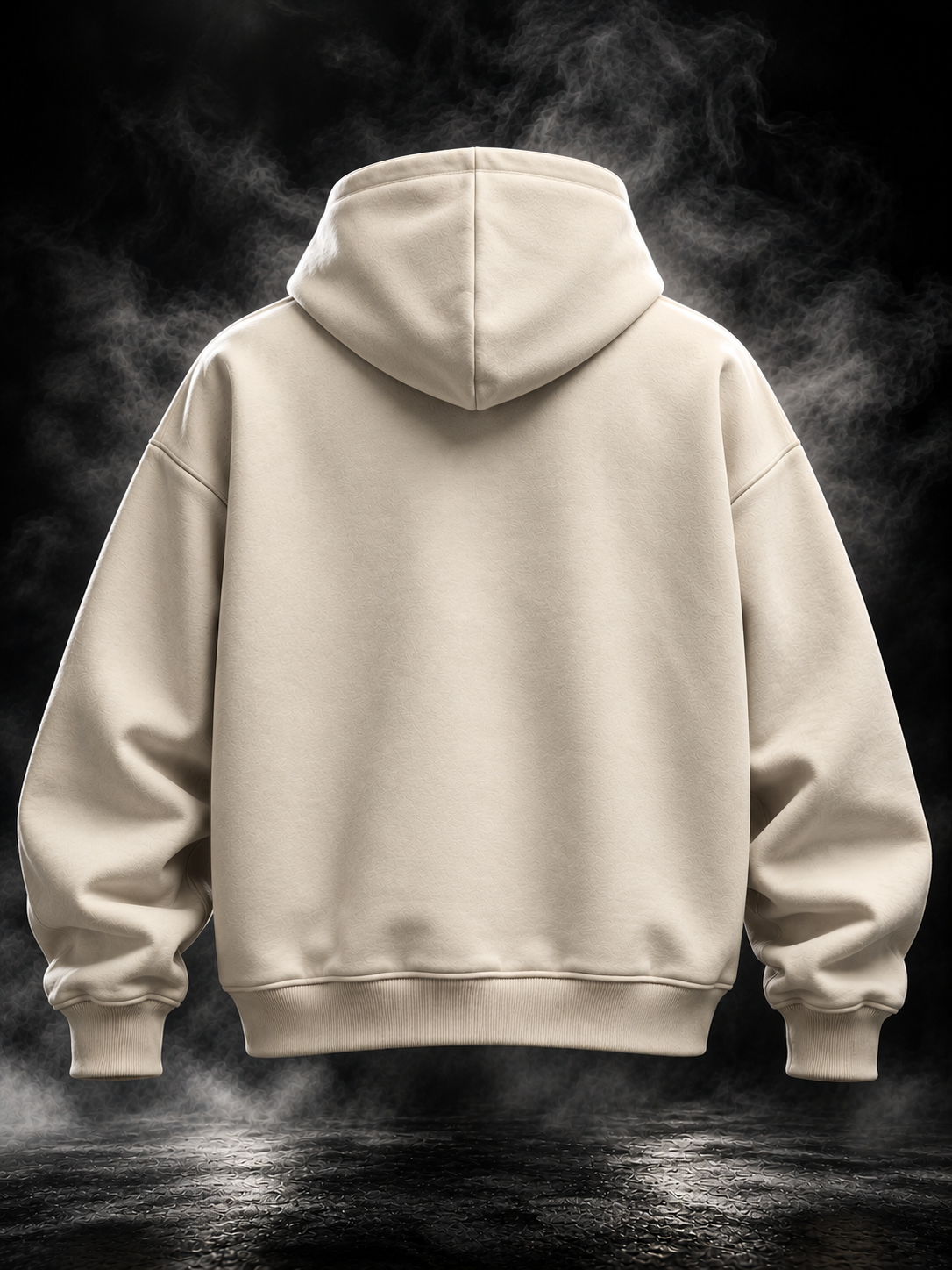 DUSTOFGODS Originals creamy boxy unisex hoodie back