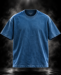DUST OF GODS Originals Denim blue boxy fit unisex T-shirt front view