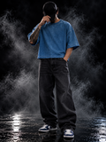 Originals Denim Wash Boxy Unisex Tshirt styled look