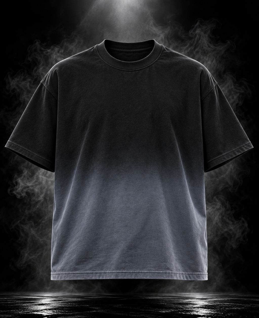 Originals Ombre black boxy fit unisex T-shirt front view with minimal graphic
