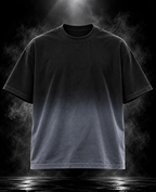 Originals Ombre black boxy fit unisex T-shirt front view with minimal graphic