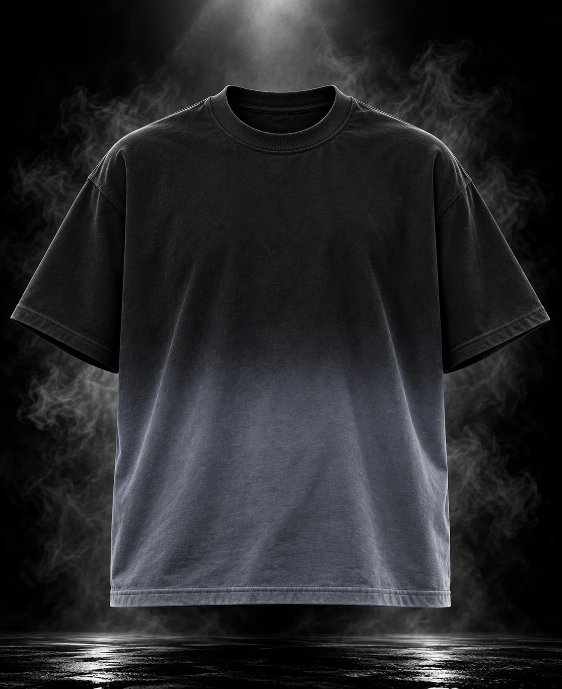 Originals Ombre black boxy fit unisex T-shirt front view with minimal graphic