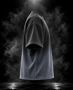 Originals Ombre black boxy fit unisex T-shirt side view showing washed ombré finish