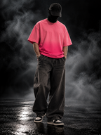 Originals Ombre Love pink boxy fit unisex T-shirt styled with black pants