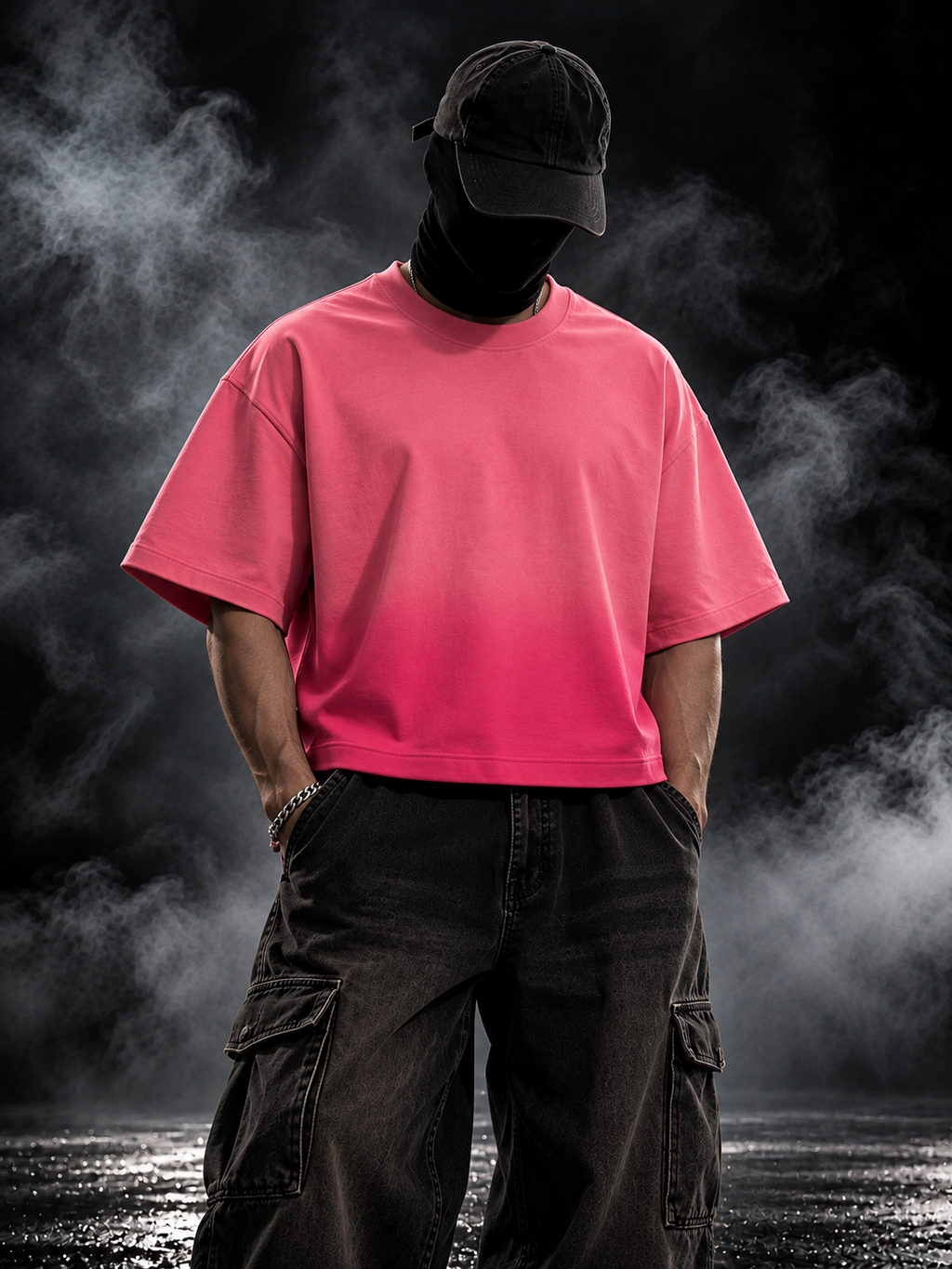 Originals Ombre Love pink boxy fit unisex T-shirt styled full view