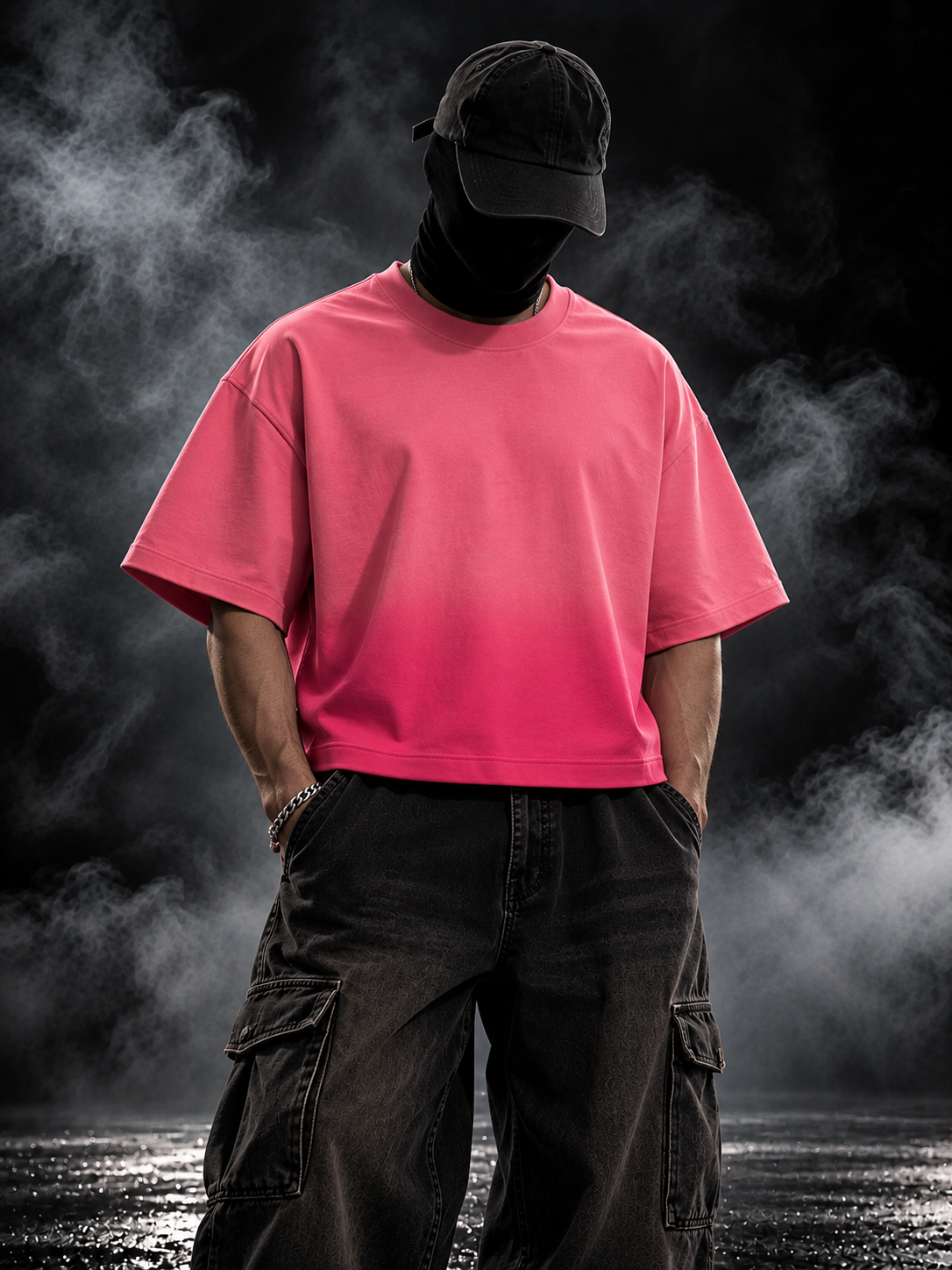 Originals Ombre Love pink boxy fit unisex T-shirt styled full view