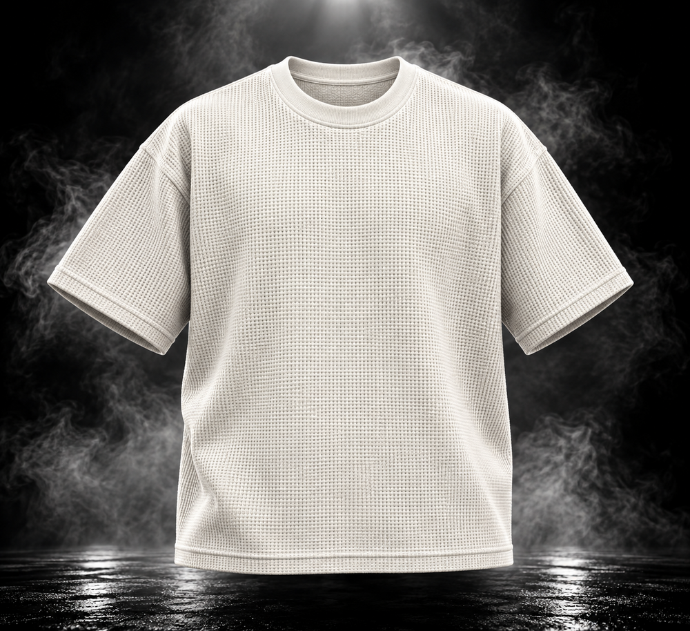 Originals off-white waffle boxy fit unisex T-shirt front view
