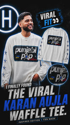 Karan Aujla Latent Inspired  Waffle Knit Full Sleeve Unisex Tee