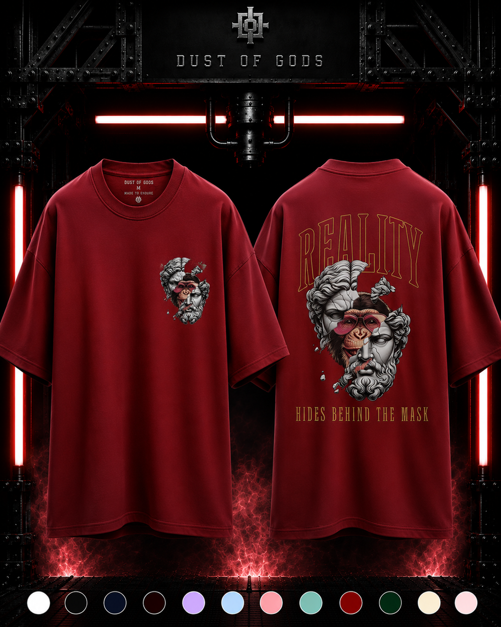 Reality Behind The Mask Heavyweight Oversized Tee product image