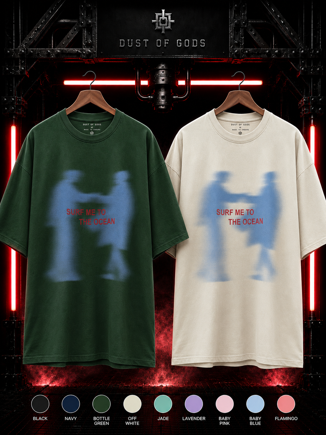 SURF ME TO THE OCEAN - HEAVYWEIGHT OVERSIZED TEE