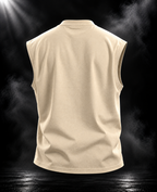 DUST OF GODS Vice oversized off white tank top, plain back view