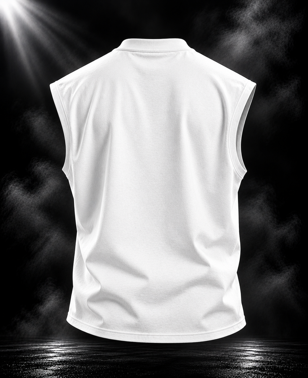 DUST OF GODS Vice oversized white tank top, plain back view