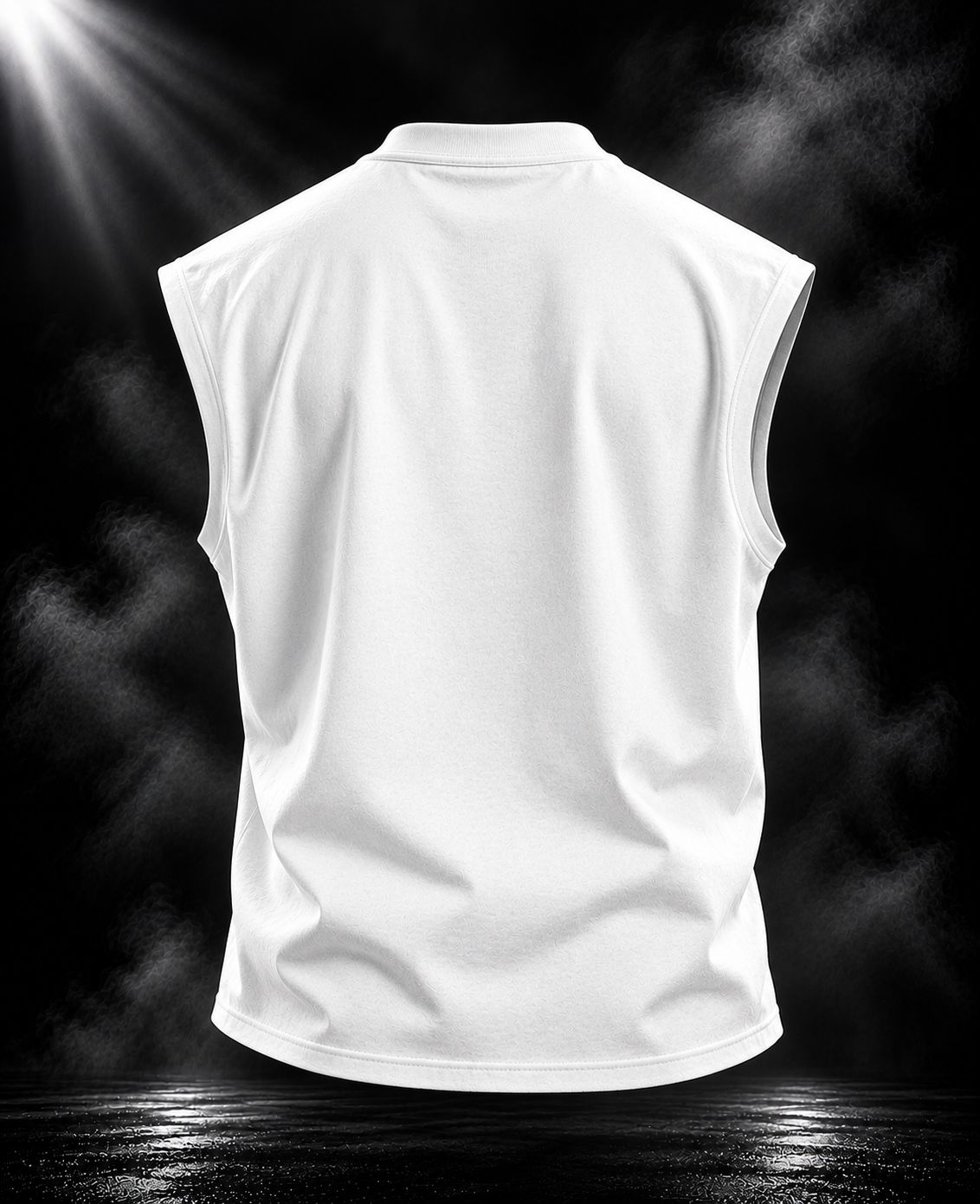 DUST OF GODS Vice oversized white tank top, plain back view